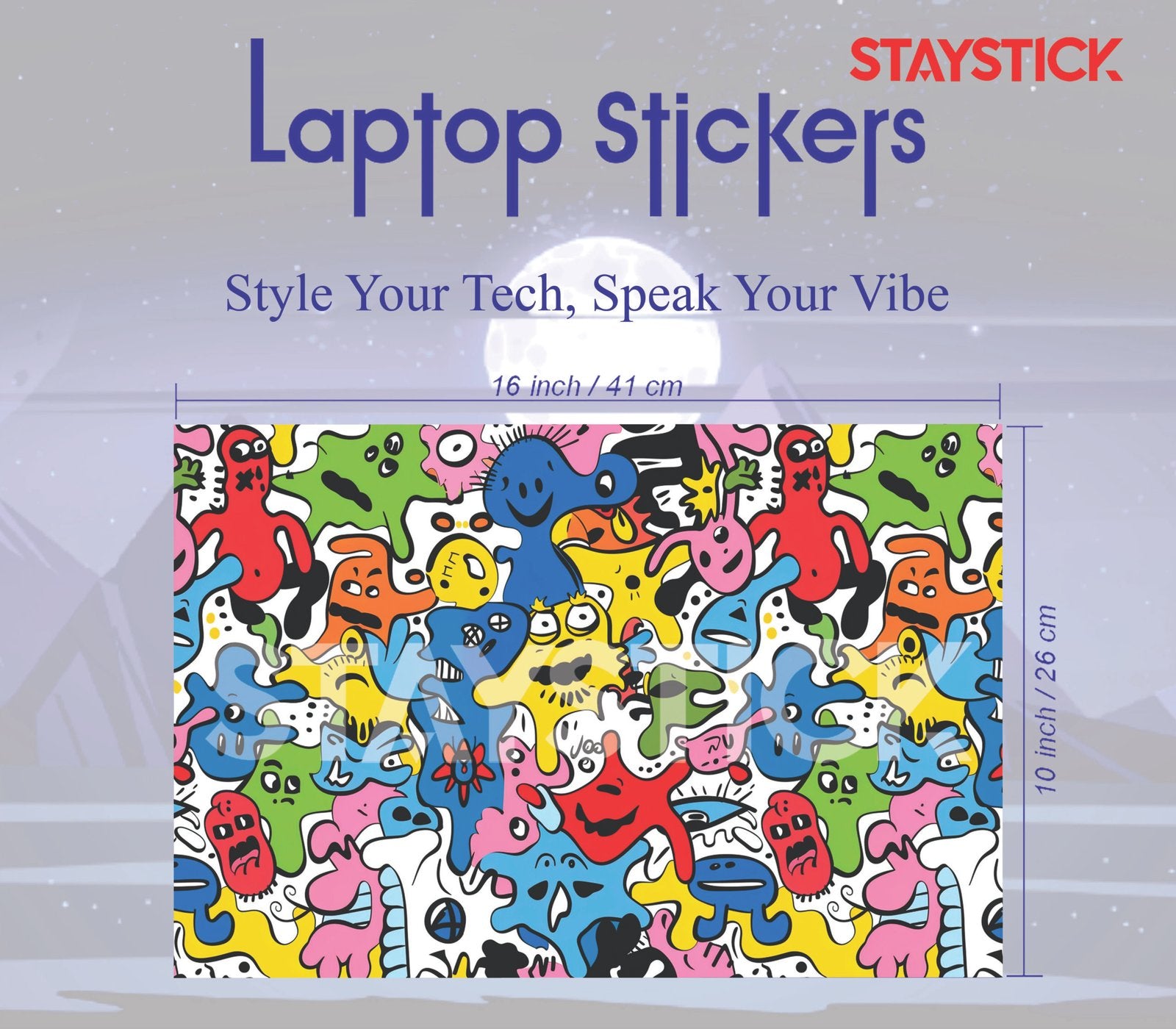 FUNNY DESIGNED SKIN LAPTOP STICKER