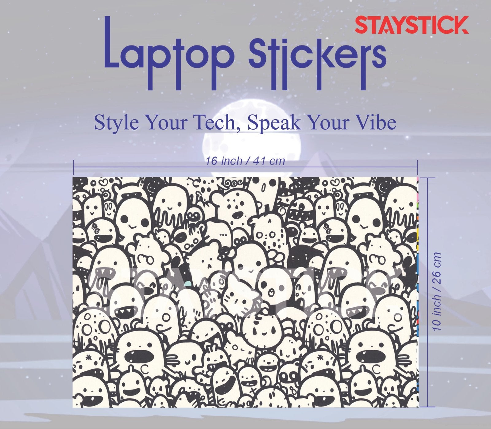 FUNNY CARTOON SKIN LAPTOP STICKER