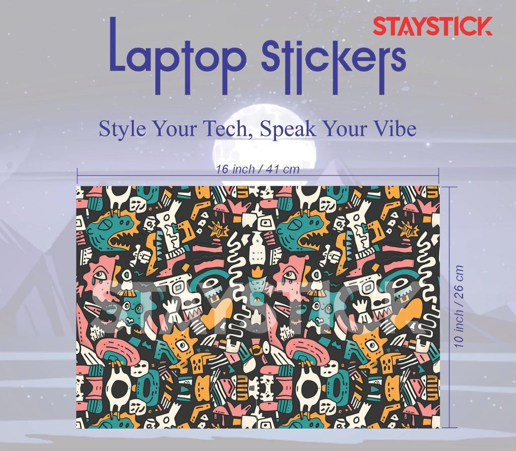 FUNNY MONSTER DESIGNED  LAPTOP STICKER