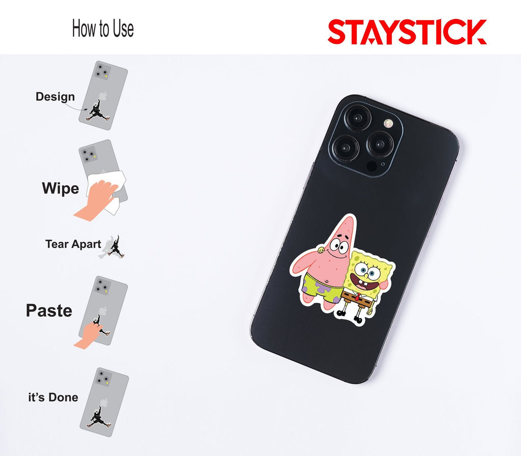 Spongebob and Patrick Best Friends Sticker Premium Vinyl Sticker