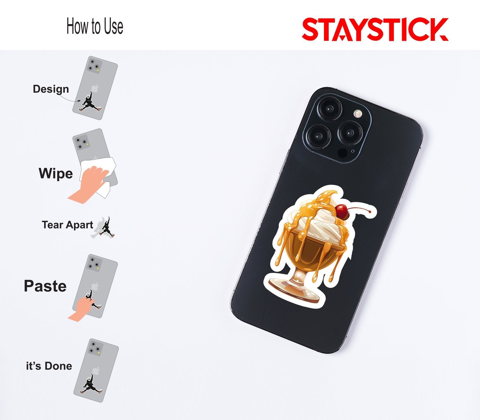Caramel Sundae Sticker Premium Vinyl Sticker