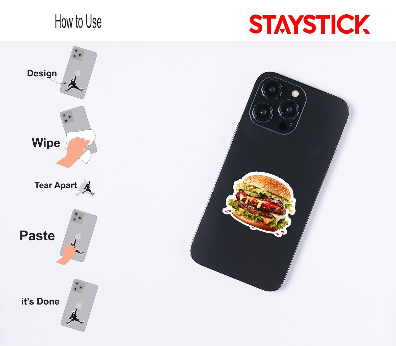 Double Cheeseburger Sticker Premium Vinyl Sticker