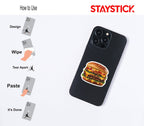 Triple Cheeseburger Sticker Premium Vinyl Sticker