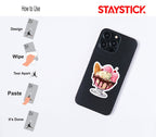Cartoon Ice Cream Sundae Sticker Premium Vinyl Sticker