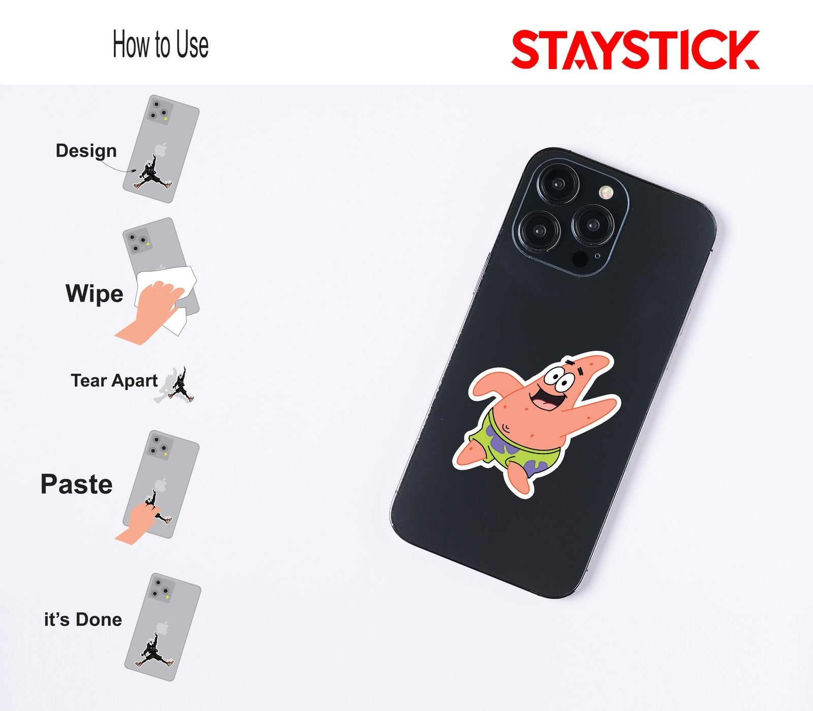 Patrick Star Happy Sticker Premium Vinyl Sticker