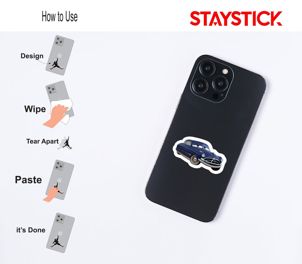 Doc Hudson 'Cars' Character Sticker Premium Vinyl Sticker
