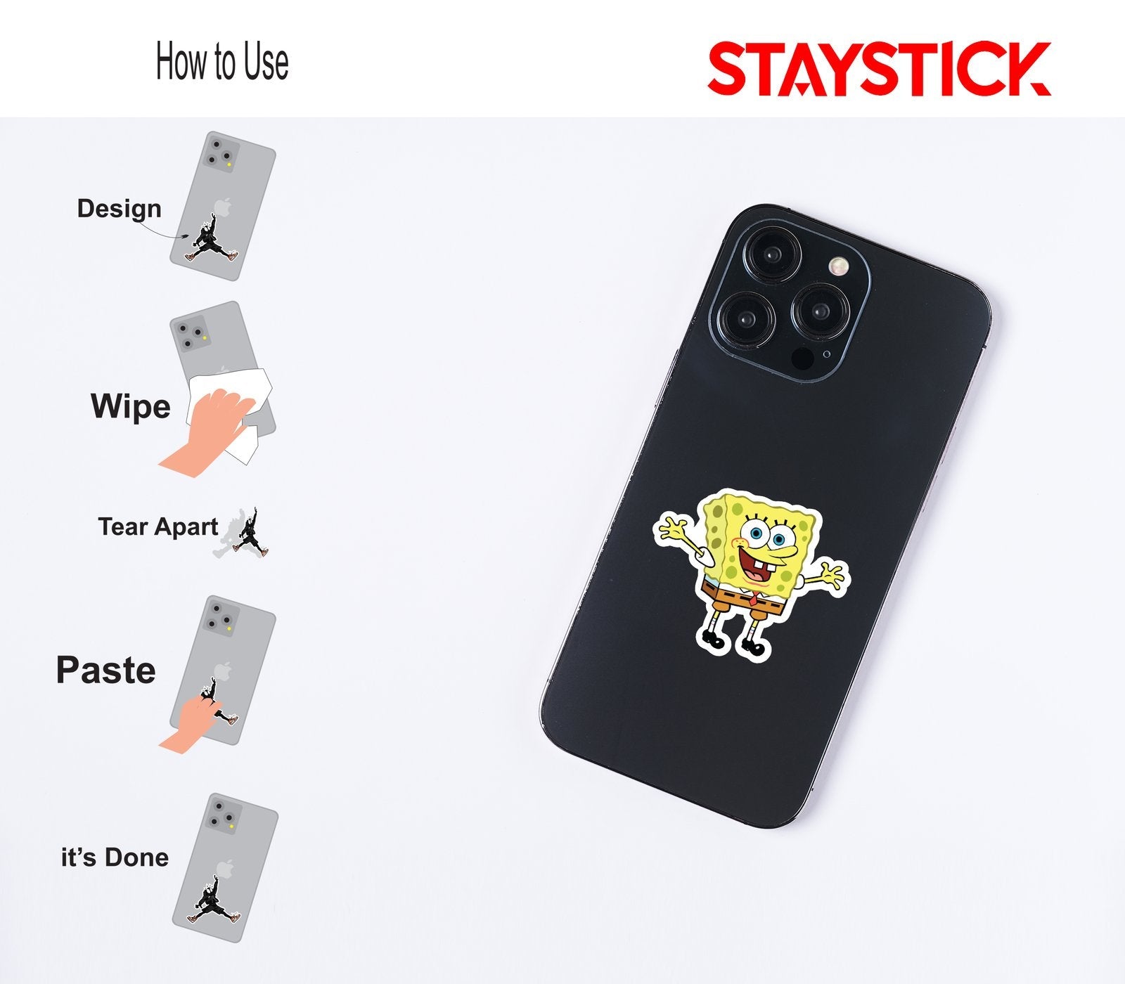 SpongeBob SquarePants Happy Pose Sticker Premium Vinyl Sticker