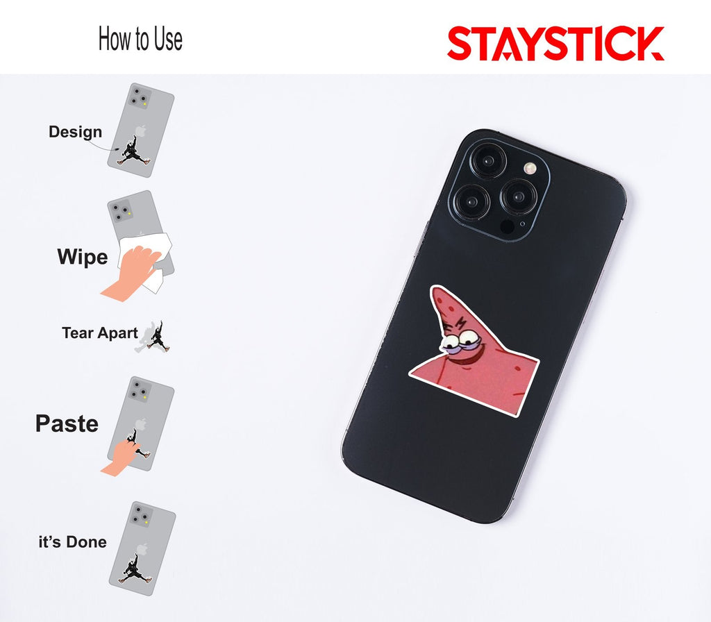 Skeptical Patrick Meme Sticker Premium Vinyl Sticker