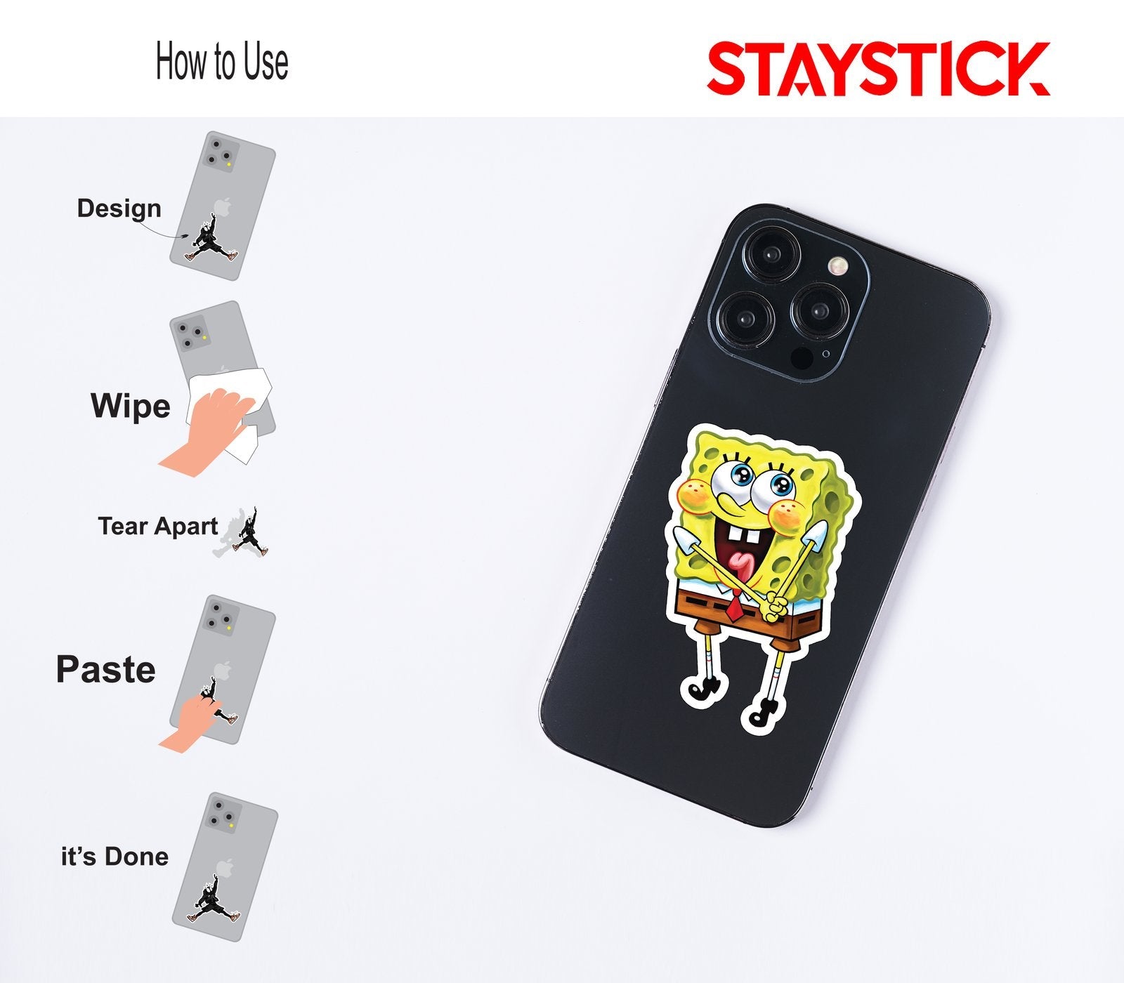 SpongeBob SquarePants Excited Sticker Premium Vinyl Sticker