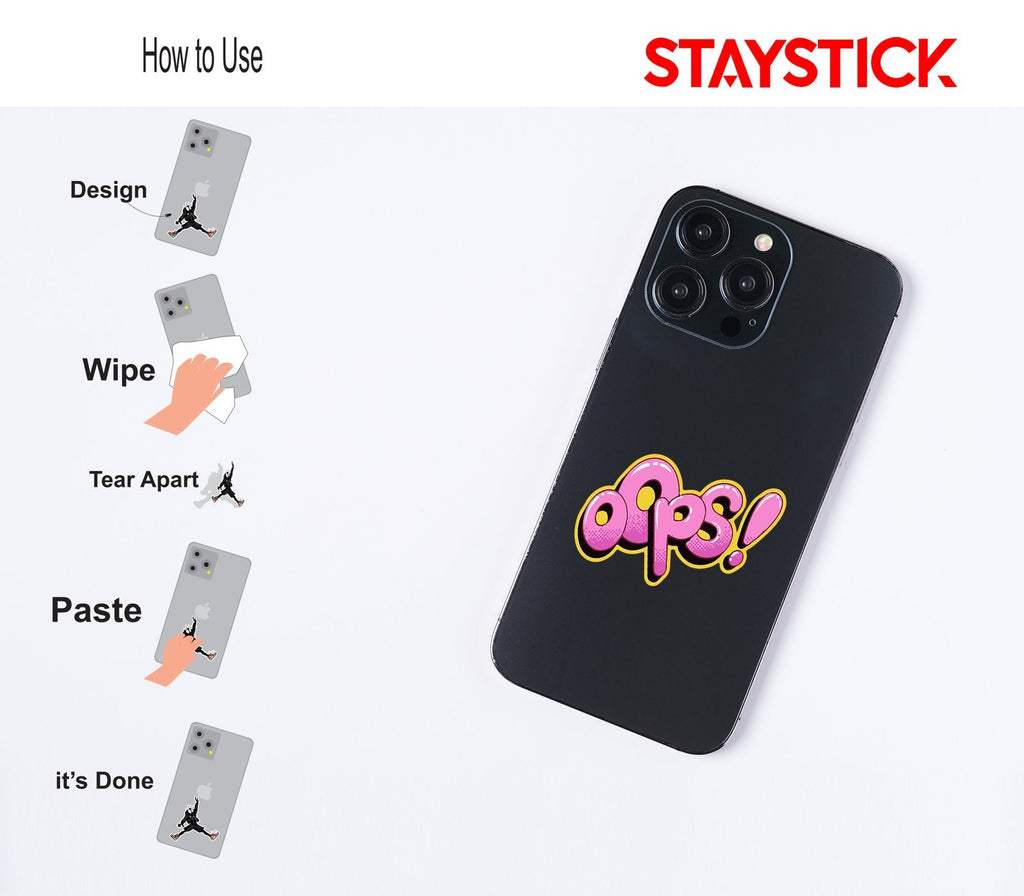 OOPS STICKER Premium Vinyl Sticker