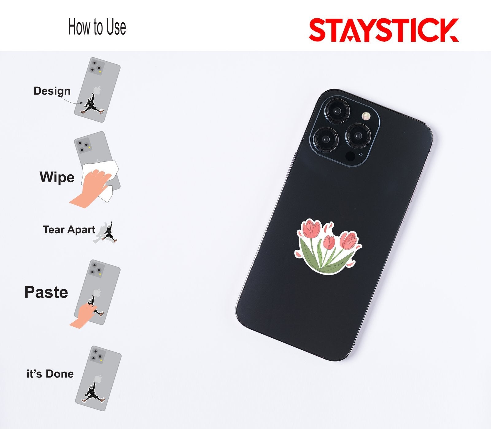 TULIP FLOWER STICKER Premium Vinyl Sticker