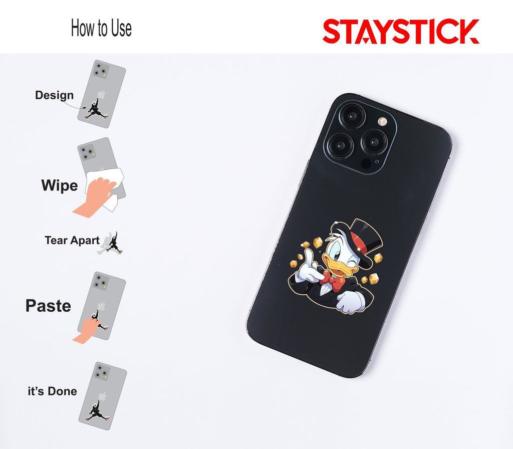 DUCK CARTOON STICKER Premium Vinyl Sticker
