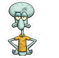 Squidward Tentacles Attitude Sticker Premium Vinyl Sticker