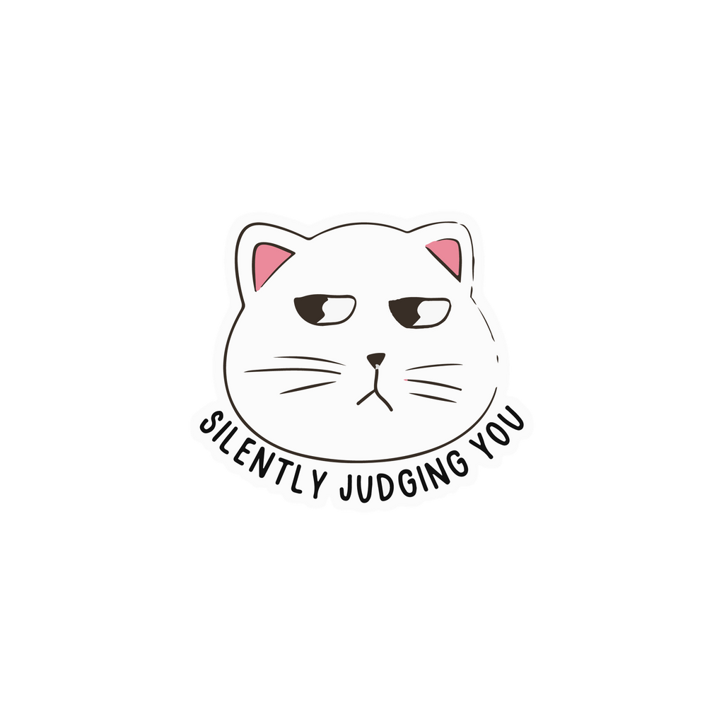 CAT FACE STICKER Premium Vinyl Sticker