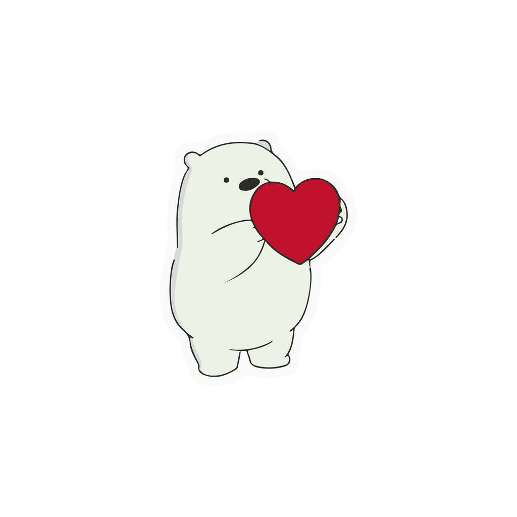 PANDA HEART STICKER Premium Vinyl Sticker
