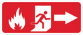 FIRE EXIT SIGN STICKER Safety Sticker