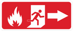 FIRE EXIT SIGN STICKER Safety Sticker