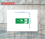 FIRE EXIT SIGN STICKER Safety Sticker