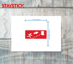 FIRE EXIT SIGN STICKER Safety Sticker