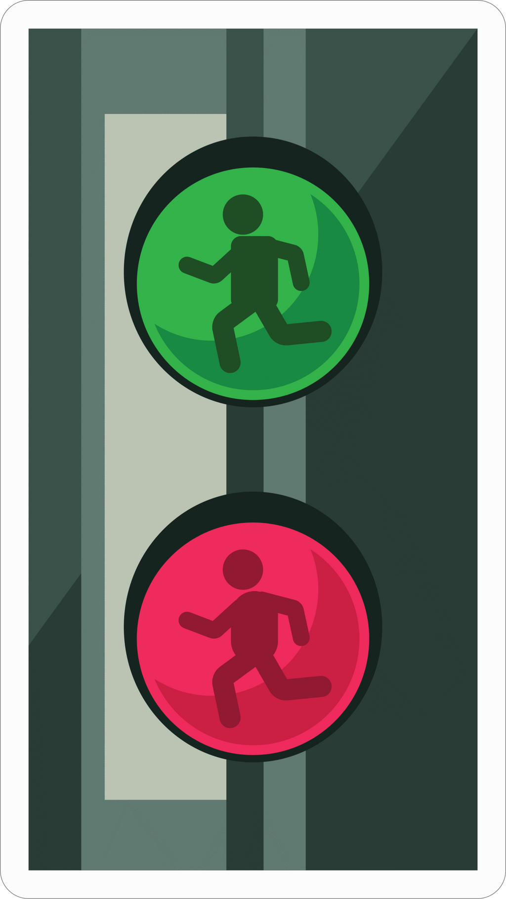 CROSSING SIGNAL STICKER Premium Vinyl Sticker