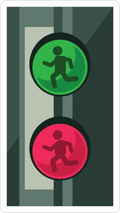 CROSSING SIGNAL STICKER Premium Vinyl Sticker