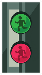 CROSSING SIGNAL STICKER Premium Vinyl Sticker