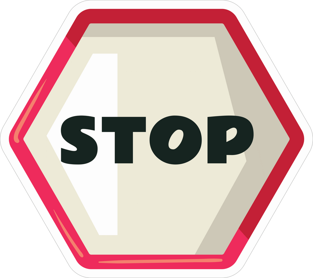 STOP STICKER Safety Sticker