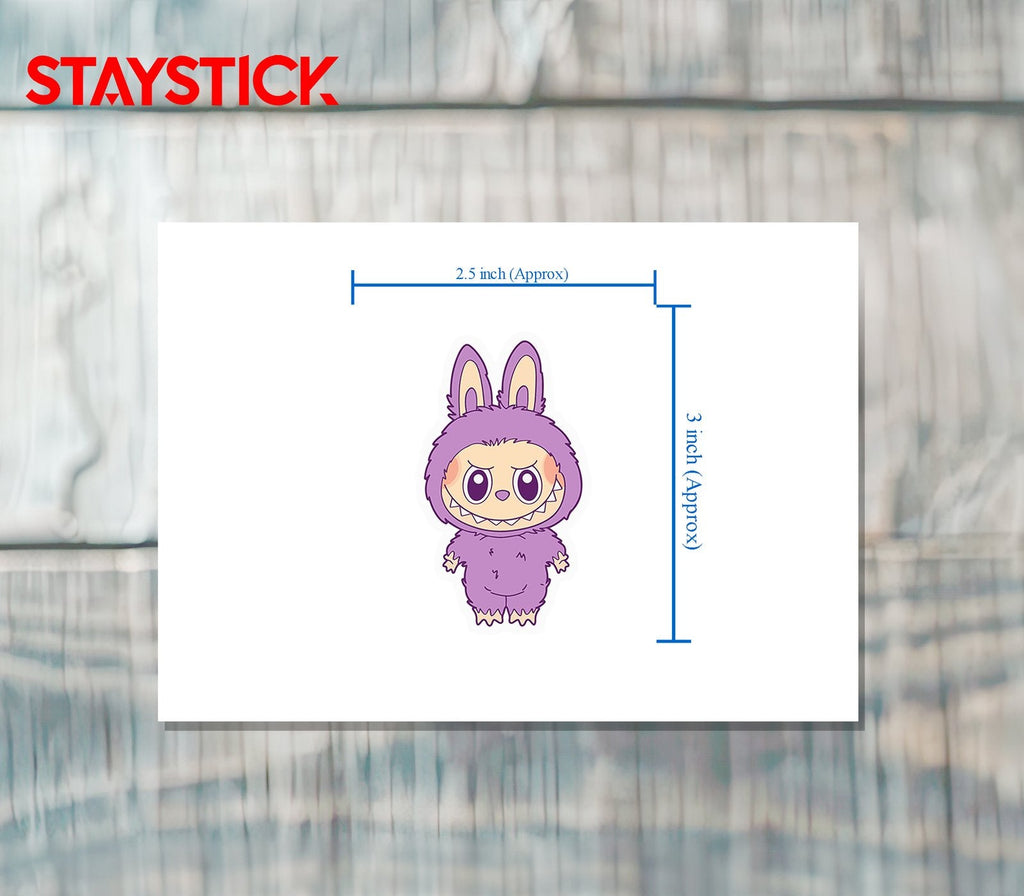 Cute Purple Monster Bunny Sticker Premium Vinyl Sticker