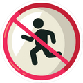 NO RUNNING STICKER Premium Vinyl Sticker