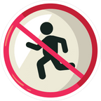 NO RUNNING STICKER Premium Vinyl Sticker