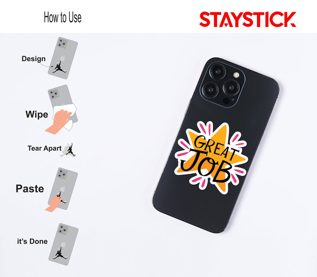 GREAT JOB MOTIVATION STICKER Premium Vinyl Sticker