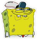 SpongeBob SquarePants Smirk Sticker Premium Vinyl Sticker