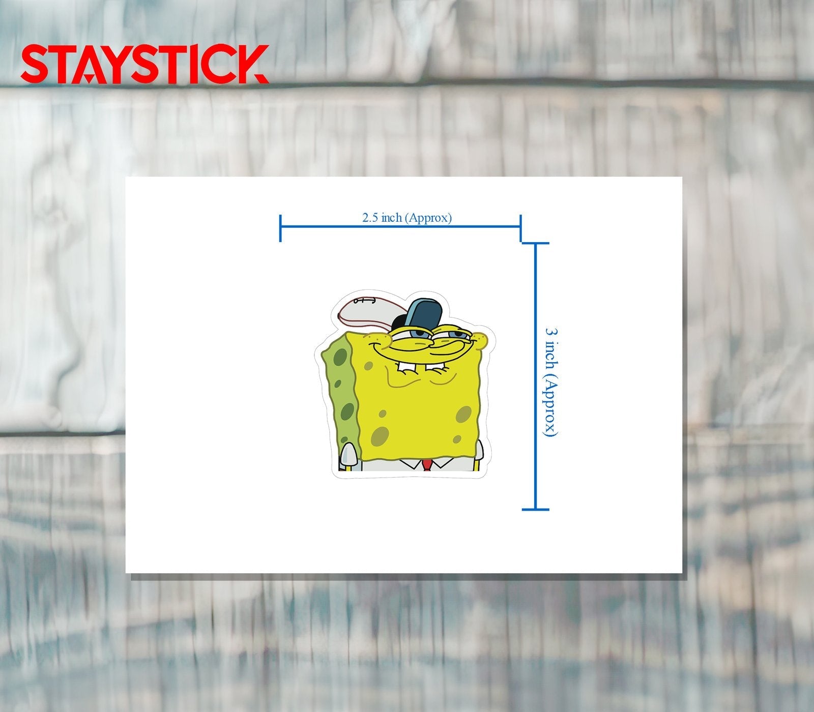 SpongeBob SquarePants Smirk Sticker Premium Vinyl Sticker