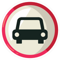 CAR TRAFFIC STICKER Premium Vinyl Sticker