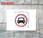 CAR TRAFFIC STICKER Premium Vinyl Sticker