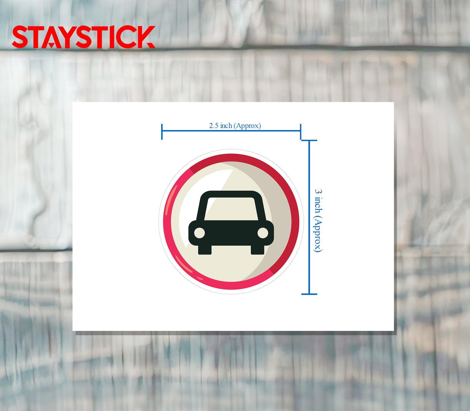 CAR TRAFFIC STICKER Premium Vinyl Sticker