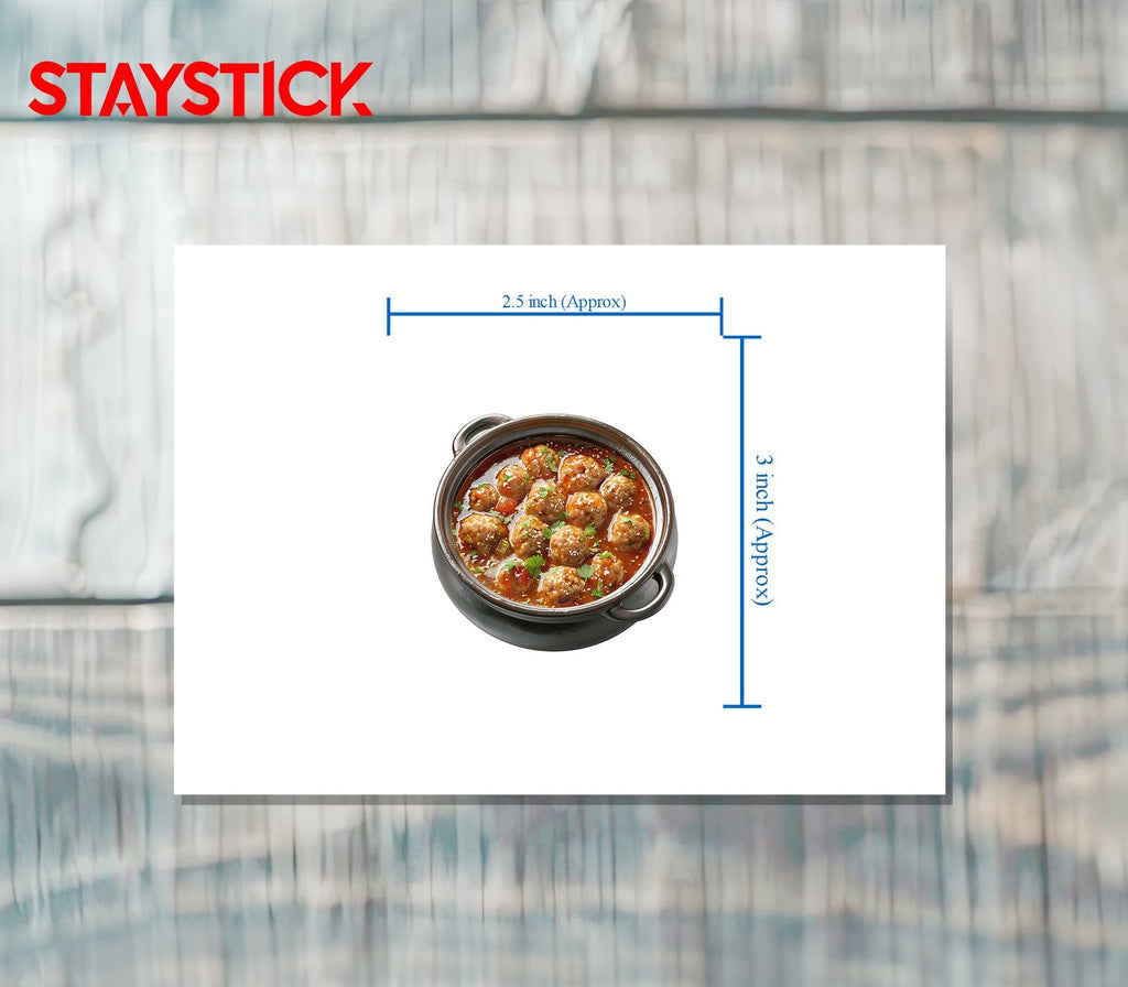 Sweet and Sour Meatballs Sticker Premium Vinyl Sticker