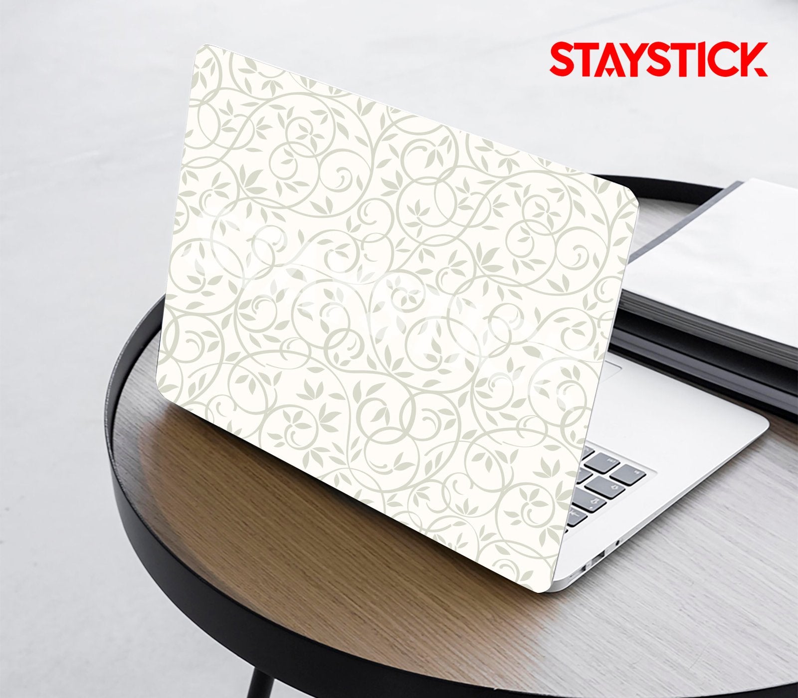 WHITE GRAPHICAL  LAPTOP STICKER