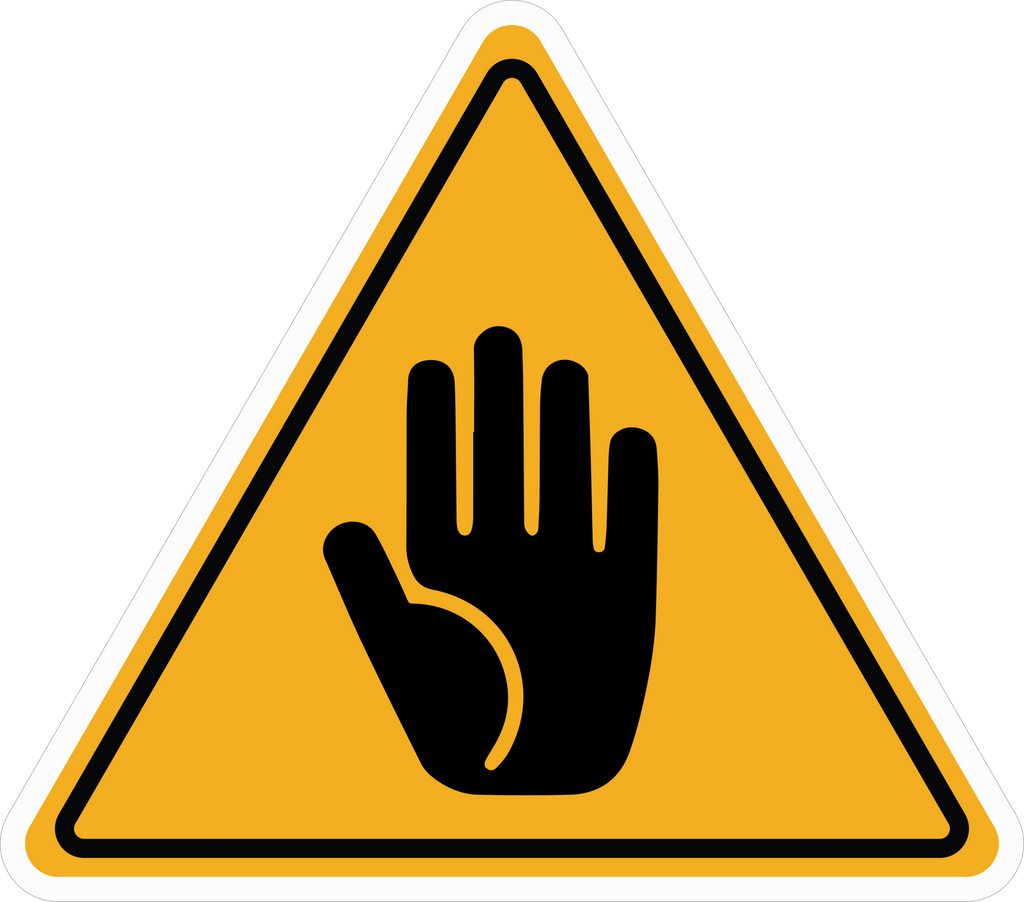 STOP HAND STICKER Premium Vinyl Sticker