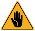 STOP HAND STICKER Premium Vinyl Sticker