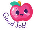Good Job Apple Sticker Premium Vinyl Sticker