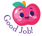 Good Job Apple Sticker Premium Vinyl Sticker