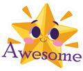 Awesome Star Face Sticker Premium Vinyl Sticker