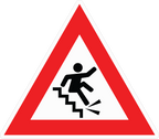 RISK FALLING STICKER Premium Vinyl Sticker