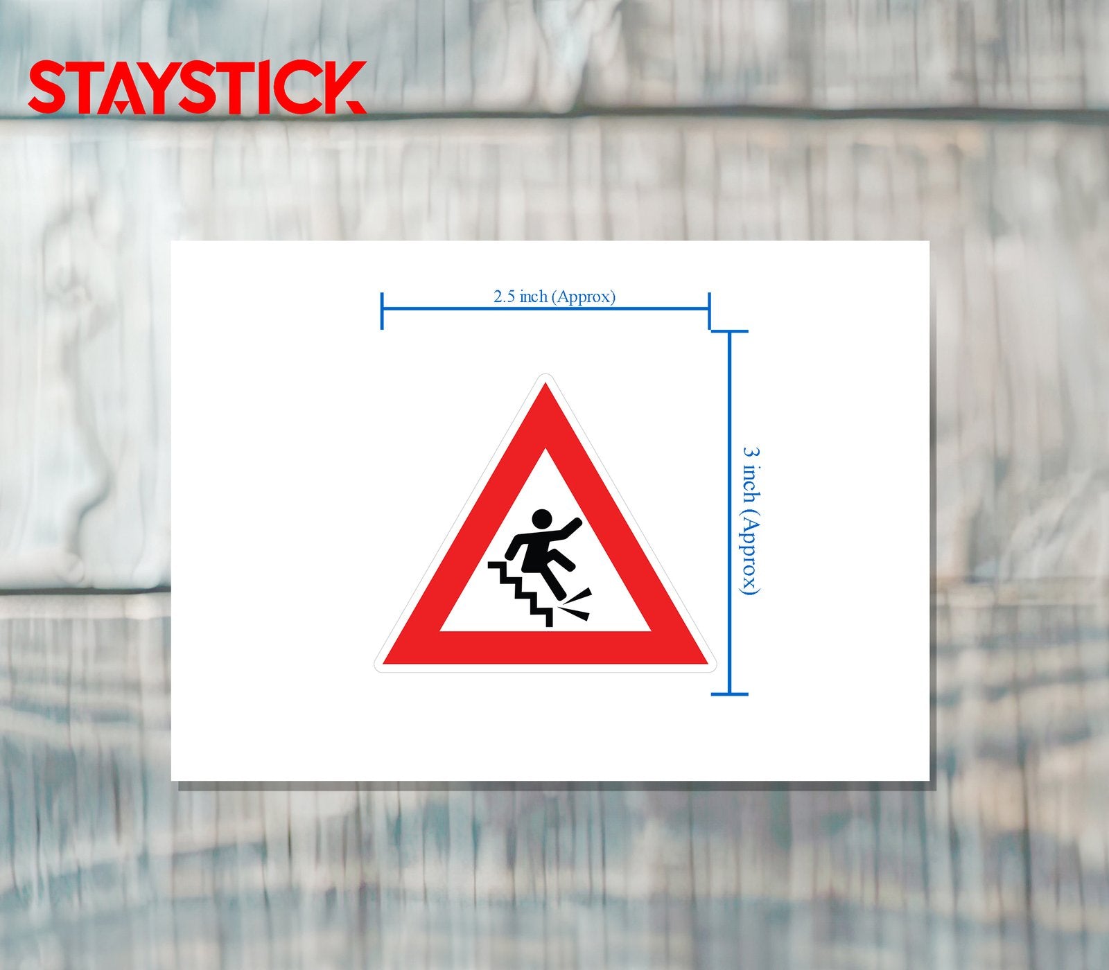RISK FALLING STICKER Premium Vinyl Sticker