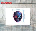 CYBER SKULL STICKER Premium Vinyl Sticker