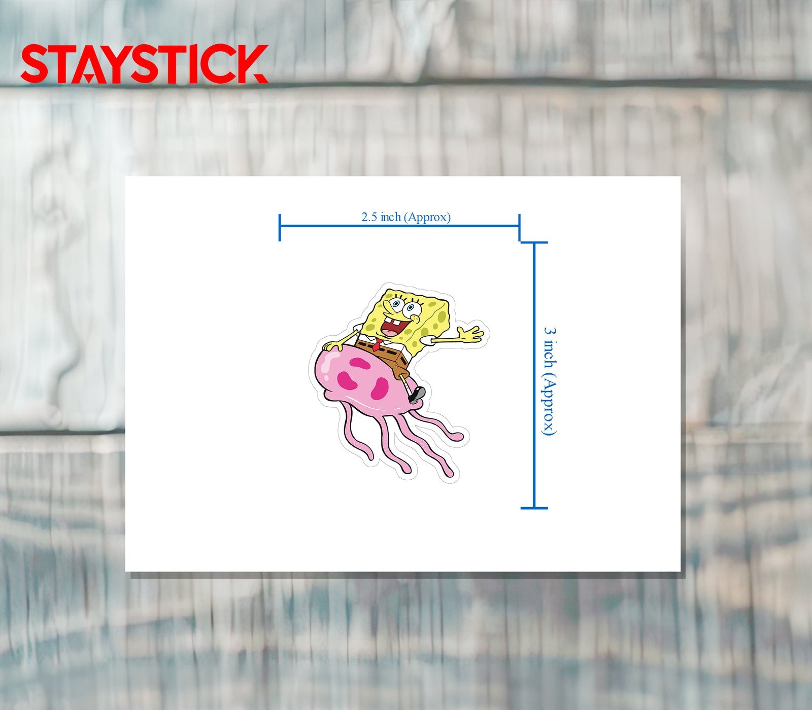 SpongeBob Jellyfishing Sticker Premium Vinyl Sticker