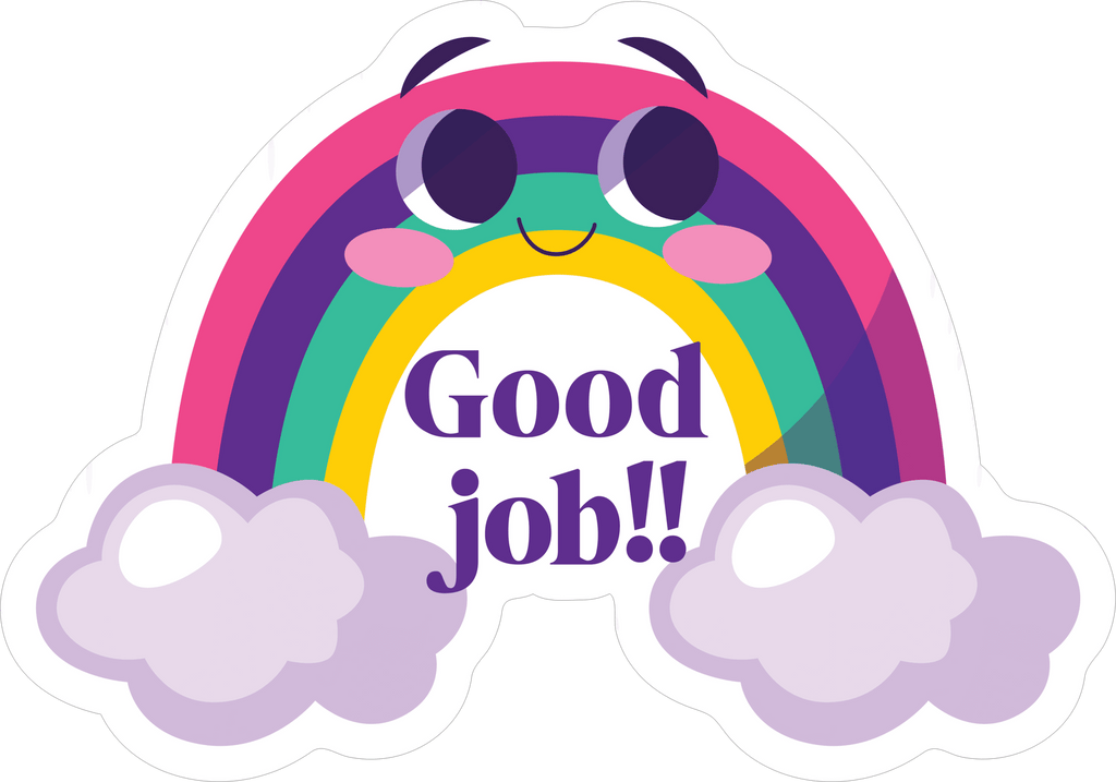 Good Job Rainbow Sticker Premium Vinyl Sticker
