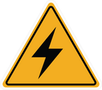 HIGH VOLTAGE STICKER Safety Sticker