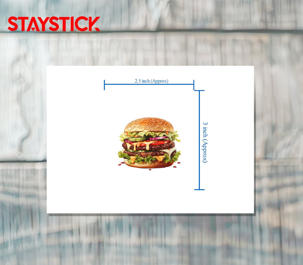 Double Cheeseburger Sticker Premium Vinyl Sticker